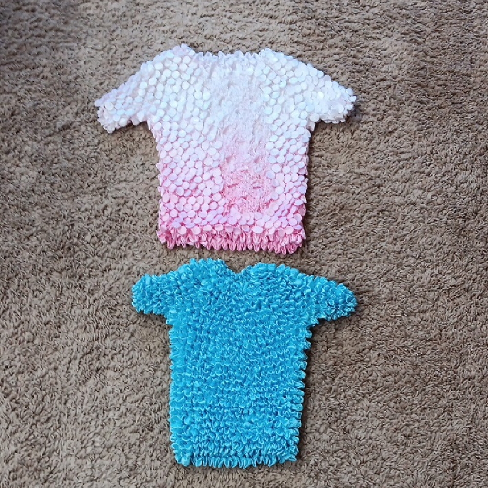 Womens Stretch Tops - White Pink and Blue